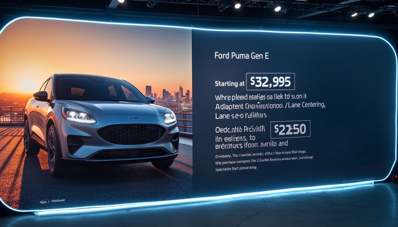 découvrez le ford puma électrique, un modèle prometteur qui allie performance et innovations de pointe. explorez ses caractéristiques avant-gardistes et son design moderne, conçu pour révolutionner votre expérience de conduite tout en respectant l'environnement.