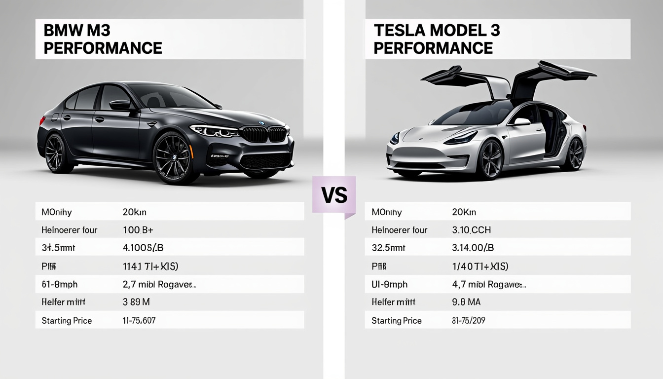 découvrez notre analyse approfondie comparant la bmw m3 et la tesla model 3 performance. découvrez comment l'électrique défie la performance classique dans ce duel captivant entre deux véhicules emblématiques. plongée dans les caractéristiques, le design et les performances qui font la différence.