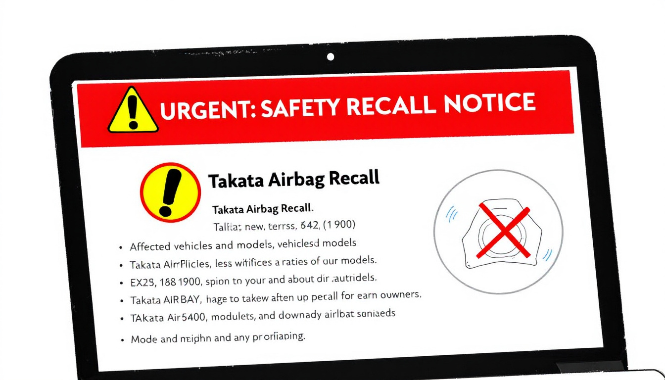 découvrez les risques associés à la conduite d'un véhicule affecté par un rappel takata. comprenez l'importance de l'avis 'stop drive' et les mesures à prendre pour assurer votre sécurité et celle des autres sur la route.