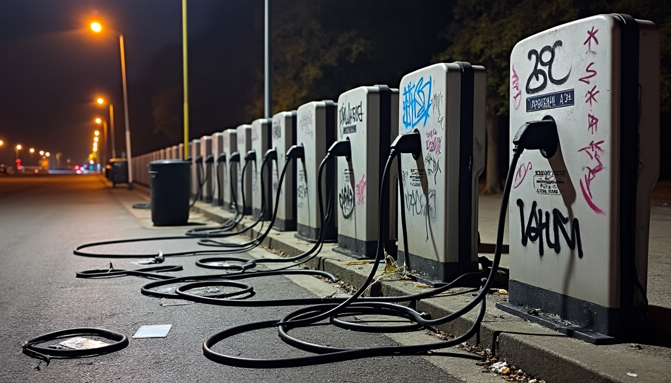 à rouen, un nombre croissant de bornes de recharge pour véhicules électriques sont victimes d'actes de vandalisme, soulevant des préoccupations sur la sécurité et l'accessibilité des infrastructures écologiques. découvrez les impacts de ce phénomène sur les automobilistes et l'engagement pour un transport durable.