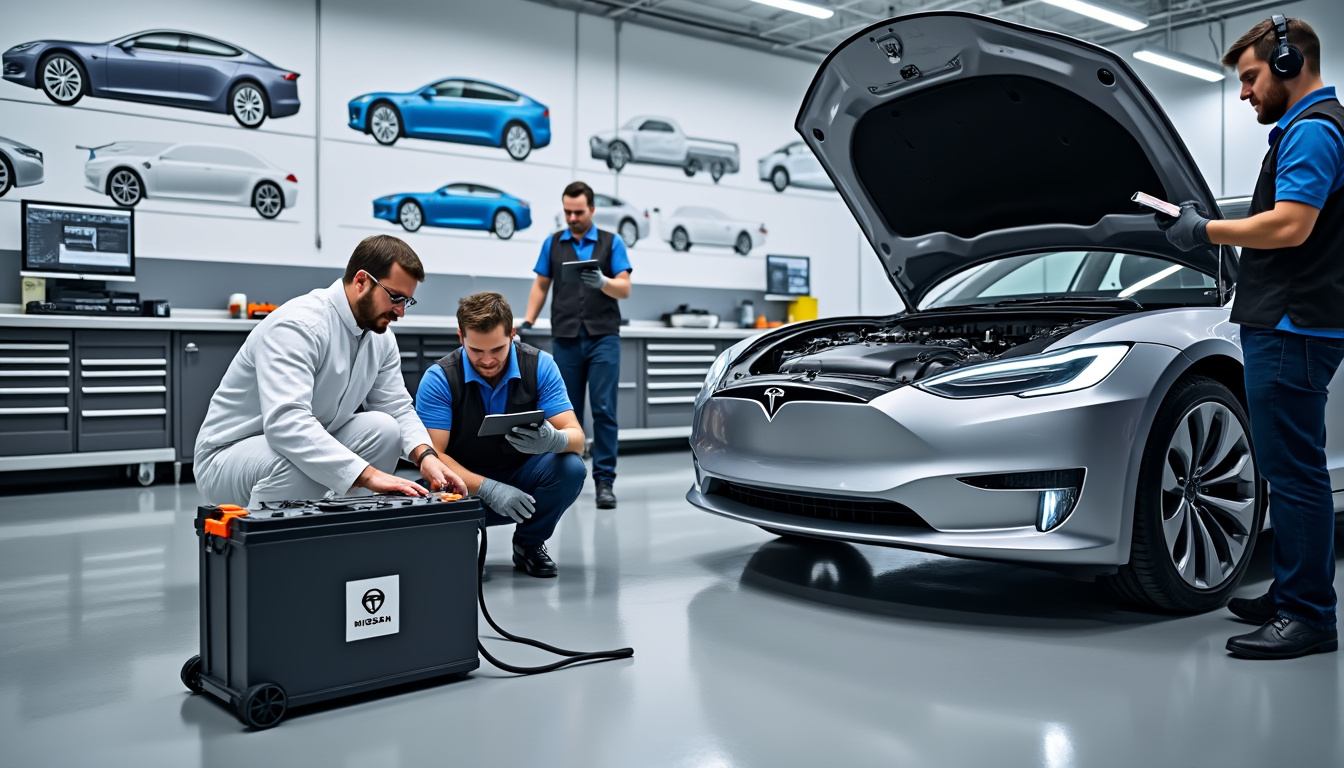 découvrez nos ateliers spécialisés dans l'entretien et la réparation de véhicules 100% électriques, offrant des services adaptés pour optimiser la performance et la longévité de votre automobile écologique.