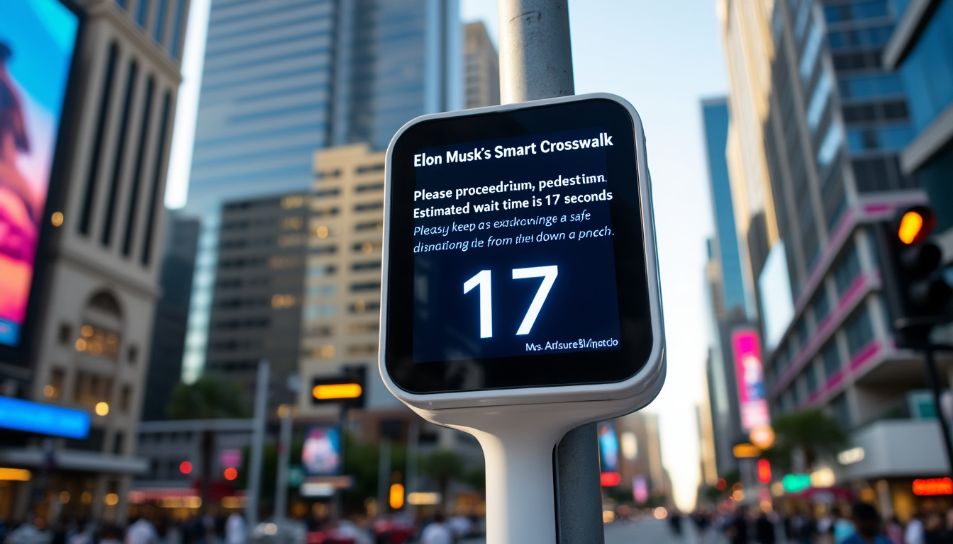 descubra os semáforos inovadores que, graças à voz de elon musk, oferecem uma experiência única para guiar os pedestres com segurança. uma fusão perfeita de tecnologia e praticidade para melhorar o tráfego na cidade!