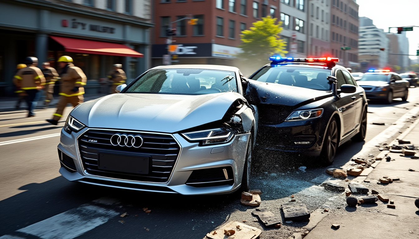 descubra os detalhes de um incidente espetacular onde uma audi colidiu com um carro de polícia em missão, causando danos consideráveis. mergulhe nesta história cativante que levanta questões sobre segurança viária e intervenções policiais.