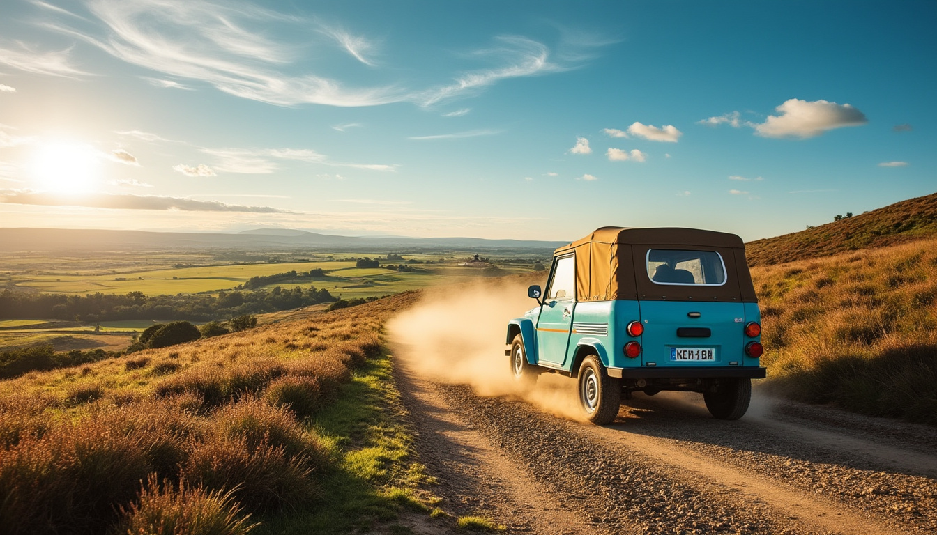 discover the citroën méhari, a true icon of the roads of the sablonian country. combining style and friendliness, this emblematic car offers you unmatched driving pleasure through enchanting landscapes.