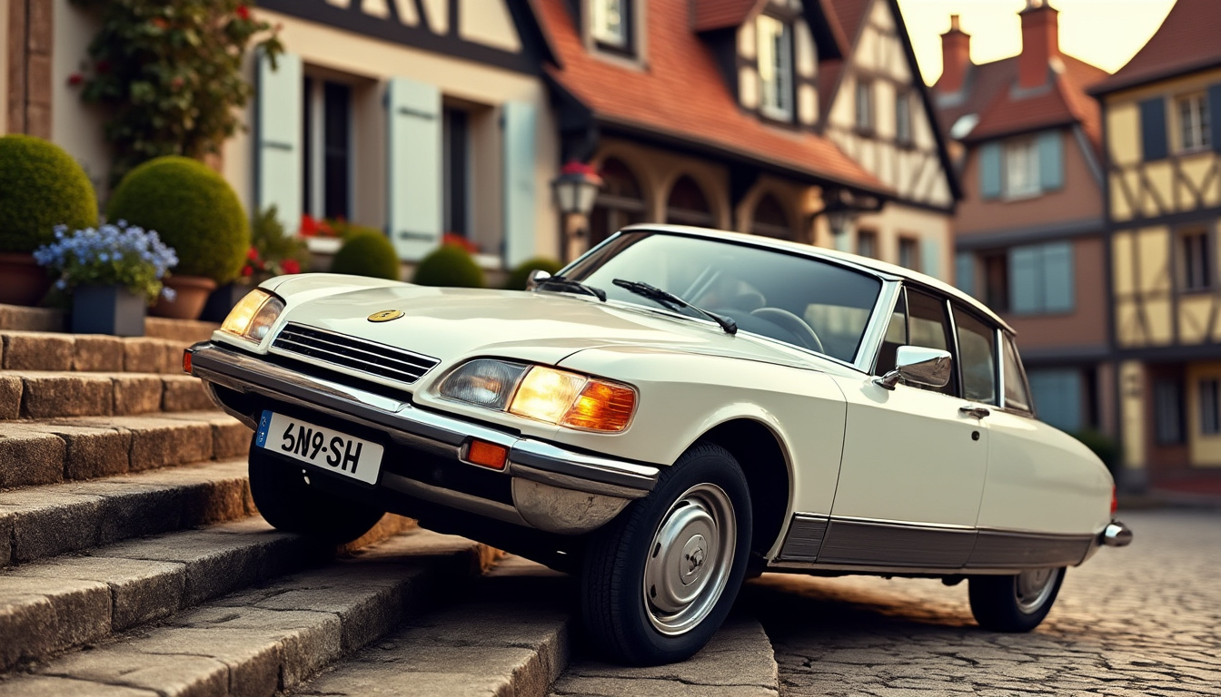 descubra a audácia da citroën em le touquet, onde ela tenta uma descida inédita através de escadas que levam às cabines. uma aventura única misturando inovação e paixão automobilística, imperdível!