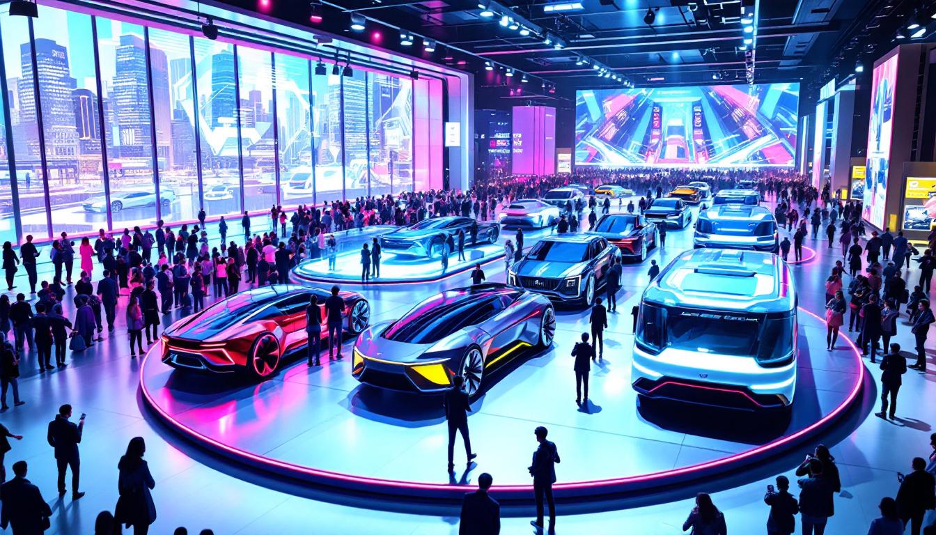 Entdecken Sie eine revolutionäre Automobilausstellung, die von künstlicher Intelligenz entworfen wurde, wo Innovation und Technologie sich vereinen, um ein einzigartiges Erlebnis zu bieten. Lassen Sie sich von futuristischen Modellen und umwerfenden Innovationen beeindrucken, die das Automobiluniversum neu definieren.