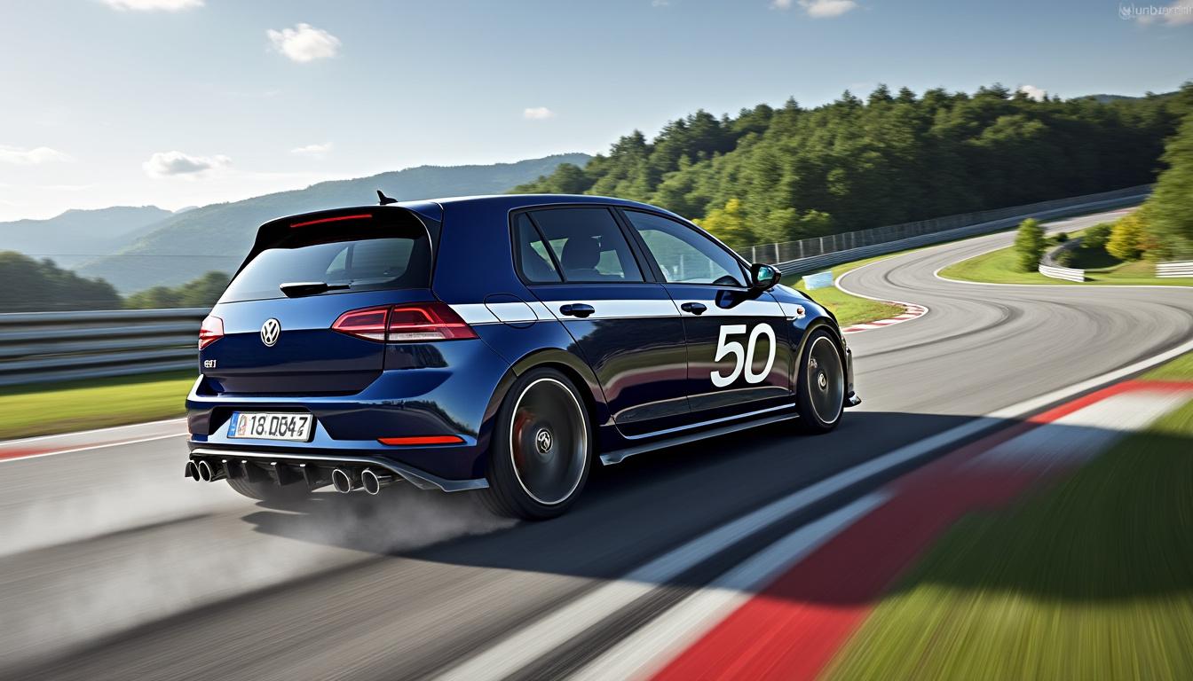 découvrez comment la volkswagen golf gti célèbre ses 50 ans avec un temps record impressionnant sur le légendaire circuit du nürburgring. un mélange de performance, d'histoire et d'ingénierie qui souligne l'héritage de cette icône automobile.