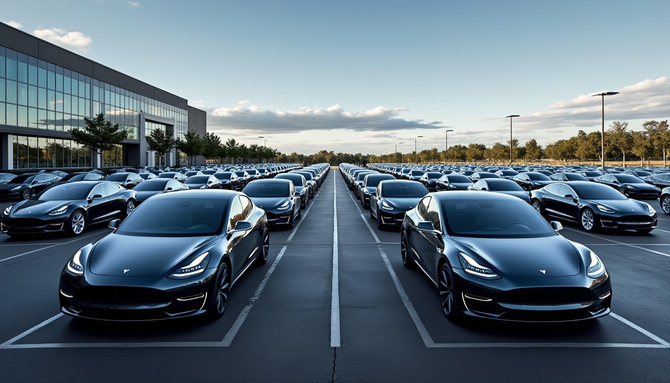 découvrez le mystère fascinant d'un centre commercial abandonné abritant un parking rempli de centaines de tesla flambant neuves. qu'est-il arrivé à cet endroit déserté ? plongez dans cette énigme intrigante!