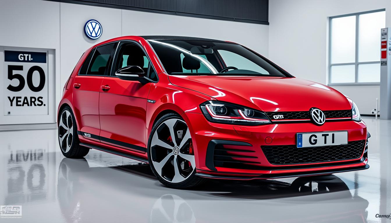 découvrez la volkswagen golf gti édition 50, un véritable jalon de puissance et de performance qui célèbre 50 ans d'héritage. alliant design emblématique et technologie de pointe, cette édition spéciale redéfinit les standards de la sportivité. plongez dans l'histoire fascinante de la gti et laissez-vous séduire par une expérience de conduite inégalée.