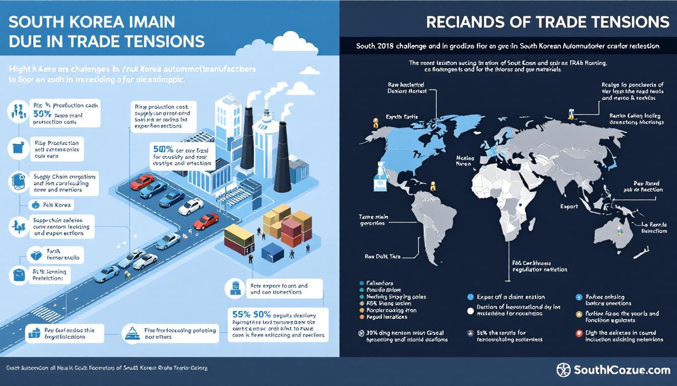 découvrez comment le nouvel accord commercial entre les états-unis et la corée du sud affecte les actions des fabricants automobiles sud-coréens, plongeant les marchés et suscitant des inquiétudes parmi les investisseurs. analysez les implications de cette entente sur l'industrie automobile et les perspectives à venir.