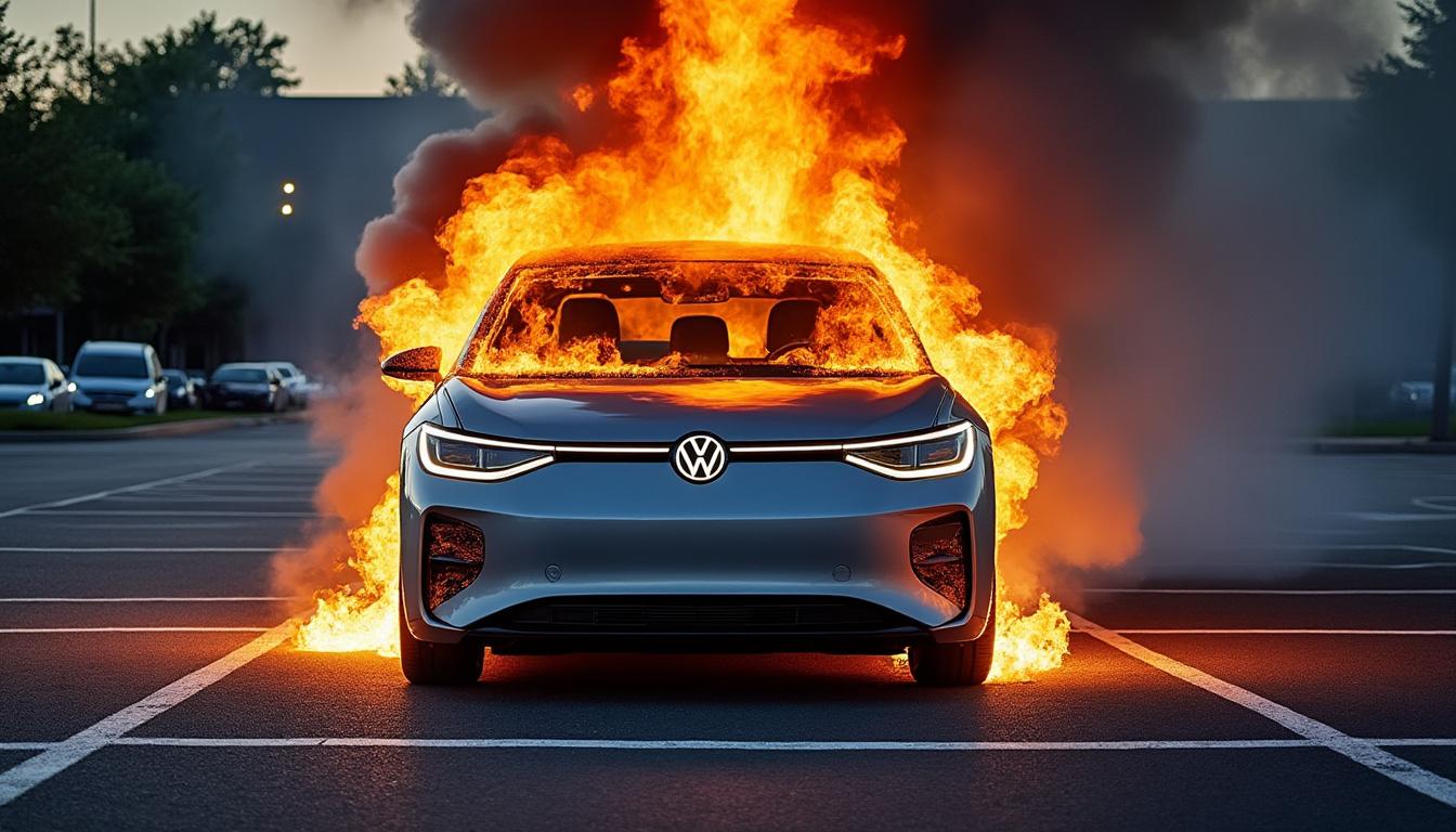découvrez l'incident surprenant d'un combi volkswagen électrique qui s'est embrasé sur un parking près de saint-brieuc. un événement qui soulève des questions sur la sécurité des véhicules électriques et attire l'attention des passionnés d'automobiles.