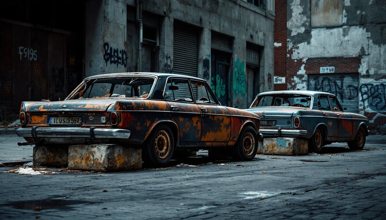 découvrez l'étrange phénomène qui trouble les habitants : des voitures abandonnées, privées de leurs roues et posées sur des parpaings, envahissent un parking. un réveil inattendu qui soulève des questions sur la sécurité et l'état des lieux.