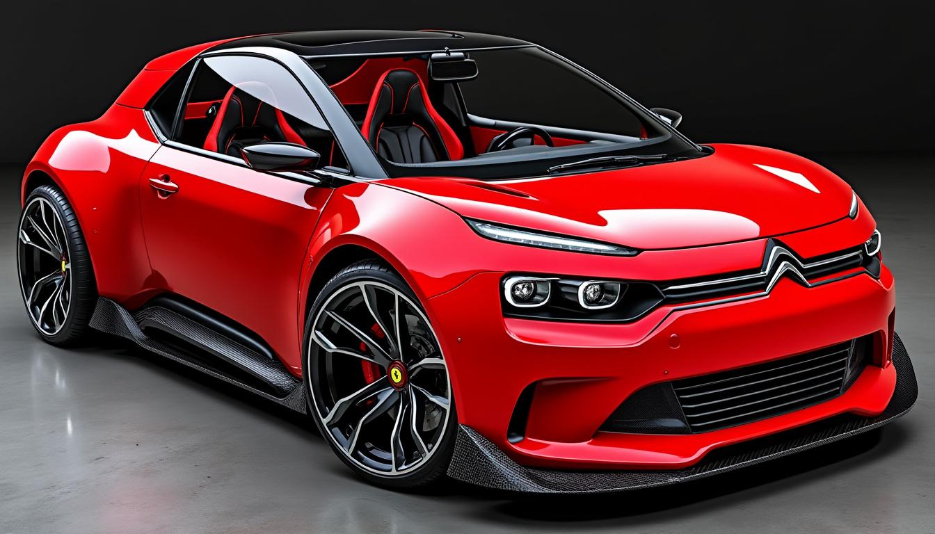 découvrez la transformation incroyable de la citroën ami en un bolide spectaculaire inspiré par l'univers de ferrari. alliant design audacieux et performance, ce véhicule inédit offre une expérience de conduite unique qui allie élégance et sportivité.