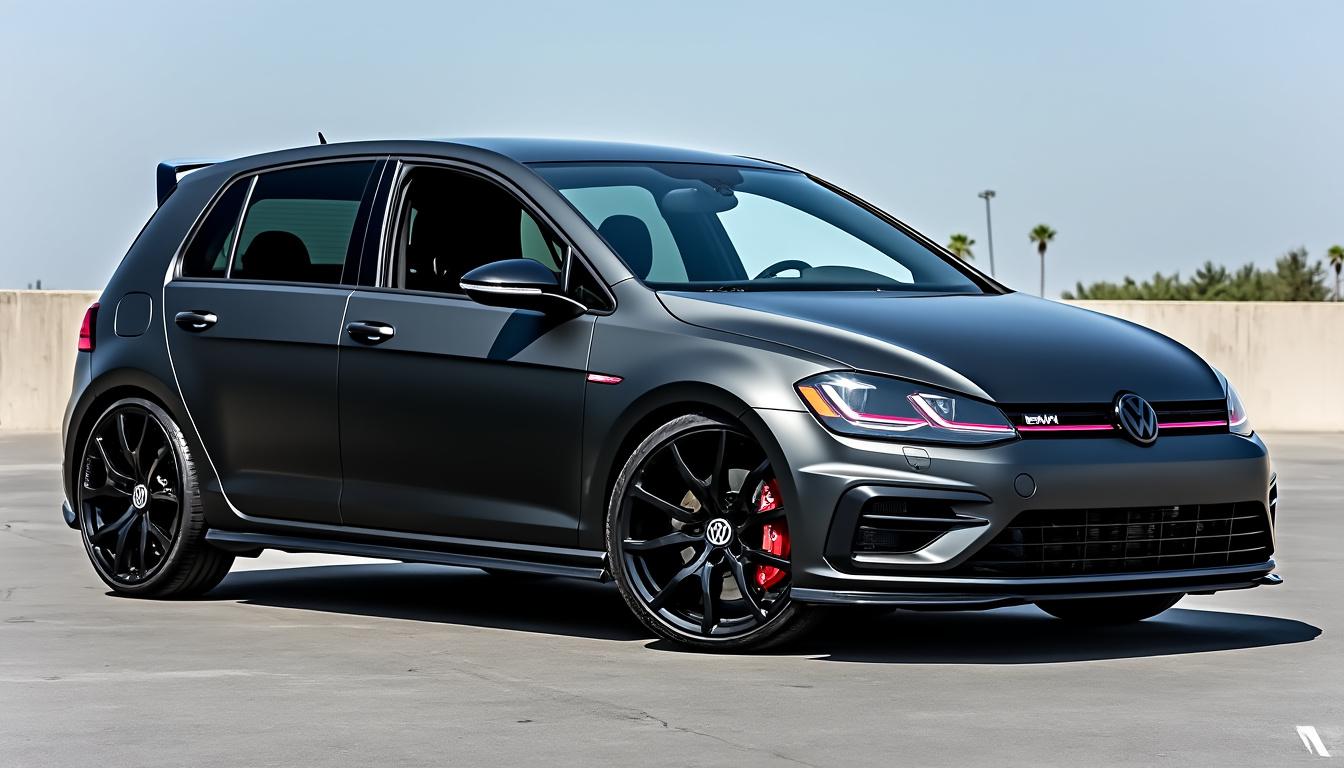découvrez la volkswagen golf r black edition 2025, une compacte alliant puissance, élégance et technologies de pointe. son design audacieux et son caractère affirmé en font un choix incontournable pour les passionnés de conduite. plongez dans un univers où performance rime avec sophistication.