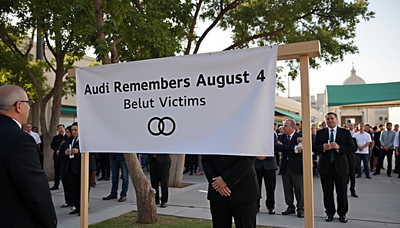 découvrez comment audi honore la mémoire des victimes du 4 août et appelle à une justice implacable. un engagement fort pour la mémoire et la responsabilité sociale.