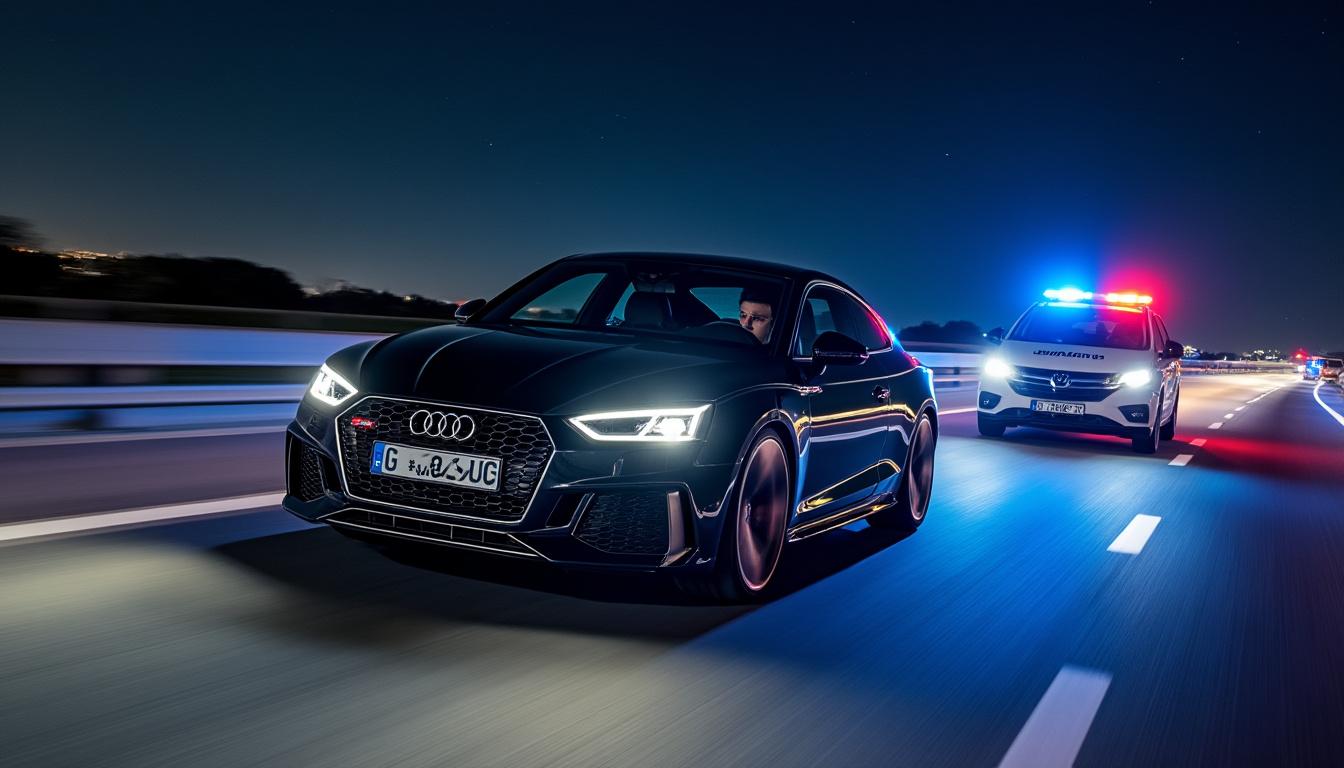 un homme a été arrêté après avoir atteint la vitesse incroyable de 282 km/h avec une audi rs5, sans jamais avoir passé ou obtenu son permis de conduire. découvrez cette histoire insolite et les risques encourus.