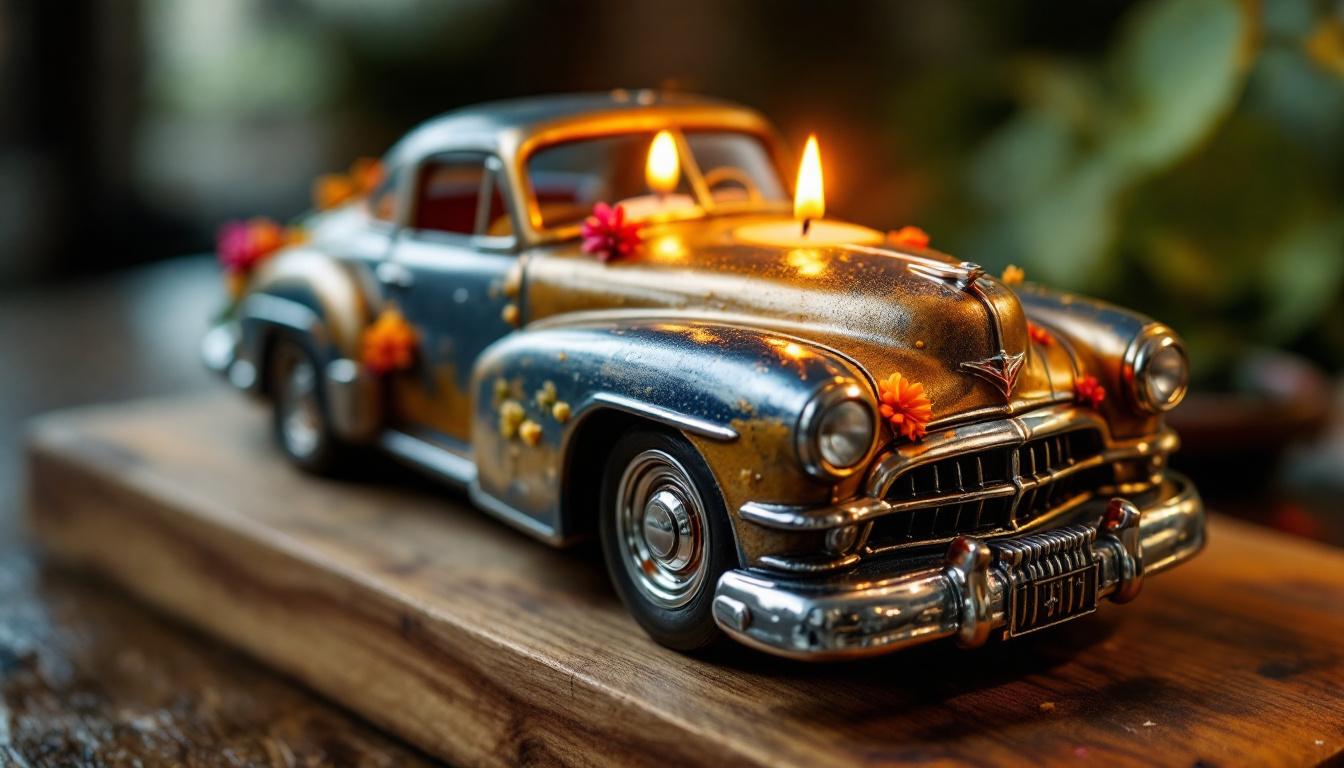 découvrez 'la bougie auto', une création originale d'une bagnolaise : des bougies artisanales en cire, fidèles répliques de voitures de collection, pour décorer et parfumer votre intérieur avec élégance et originalité.
