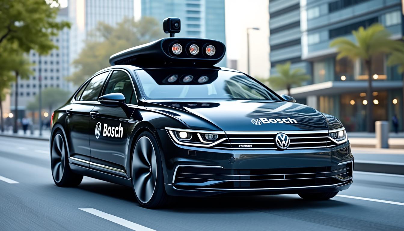 volkswagen et bosch unissent leurs forces pour démocratiser la conduite autonome d'ici 2026, en développant des technologies innovantes pour une mobilité plus sûre et accessible à tous.