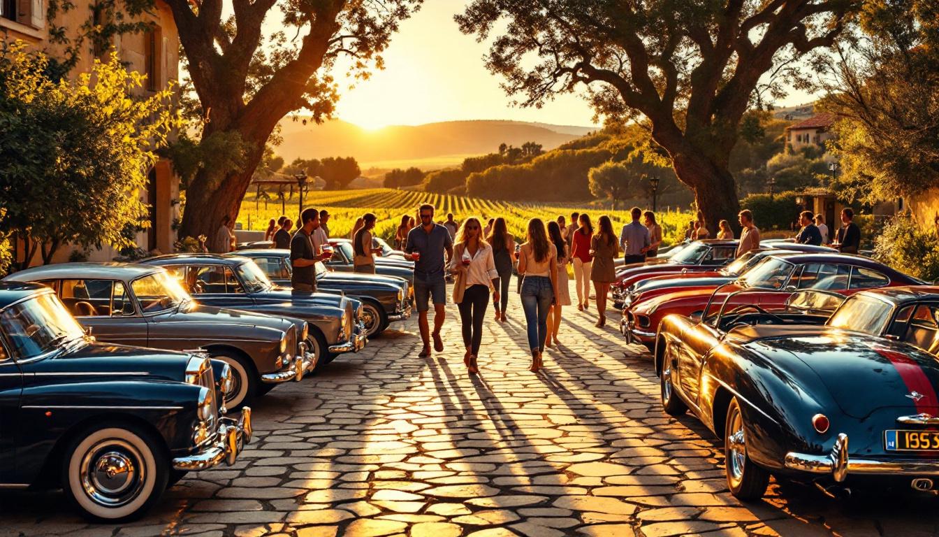 participez à l'événement car & wine à l'hostellerie de rognes (13) : une journée unique mêlant passion automobile et dégustation de vins dans un cadre chaleureux en provence.