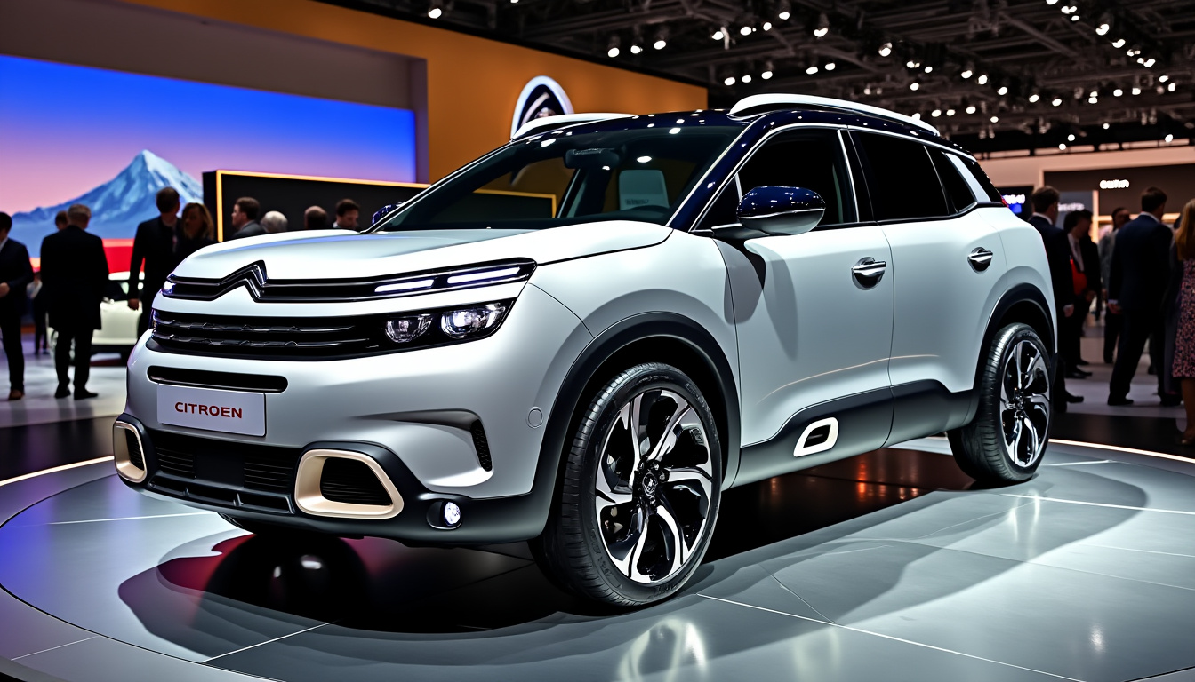 découvrez la citroën c5 aircross dans une version spectaculaire présentée au salon de lyon : design innovant, technologies de pointe et confort exceptionnel au rendez-vous.