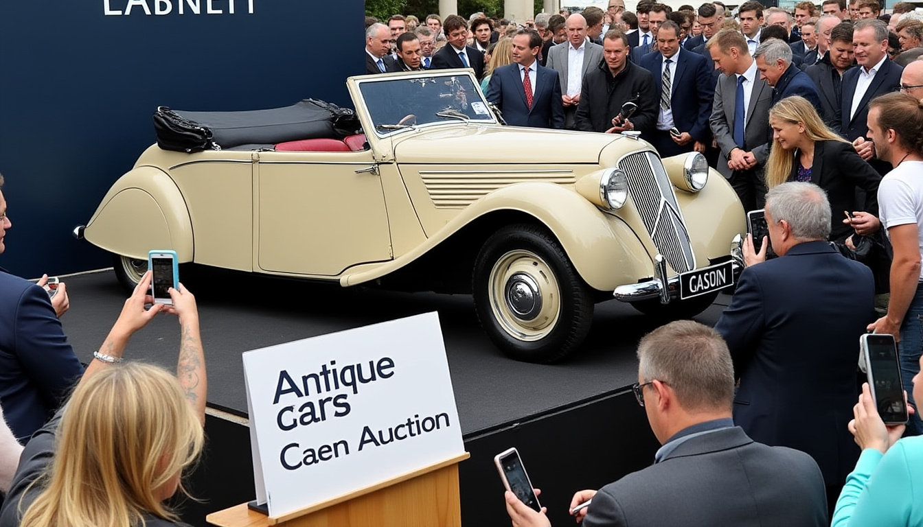 découvrez comment un cabriolet citroën rare et exceptionnel a volé la vedette lors des enchères confidentielles du rétro festival à caen. une histoire d'élégance et de passion automobile à ne pas manquer !