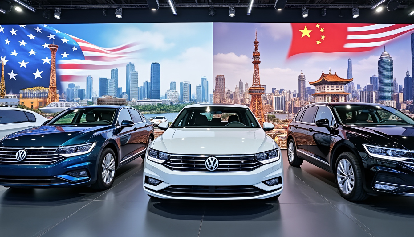 découvrez comment volkswagen est confronté à une situation complexe, pris en étau entre les pressions commerciales des états-unis et de la chine, une conjoncture qui impacte lourdement ses finances avec des pertes de plusieurs milliards d'euros.