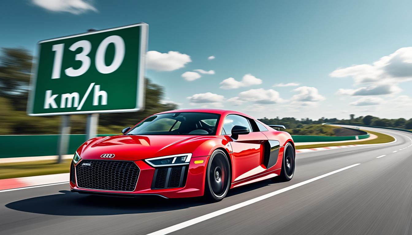 un jeune conducteur de 18 ans flashé au volant d'une audi r8 de luxe à plus de 100 000 € au mans. découvrez comment la route s'est transformée en piste de course pour ce moment spectaculaire.