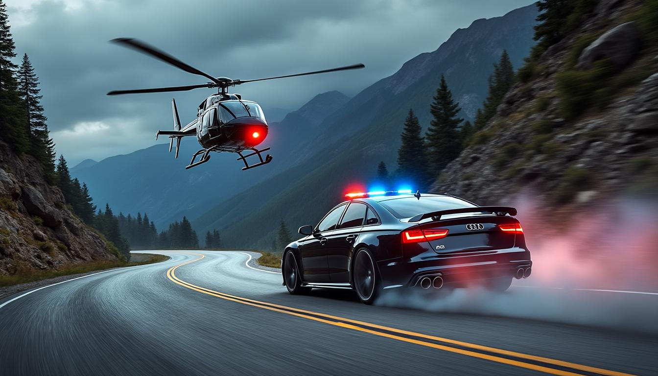 découvrez l'interception spectaculaire en eure-et-loir où une audi en fuite a été stoppée grâce à la coordination entre un hélicoptère et un véhicule d'intervention, assurant la sécurité des citoyens.