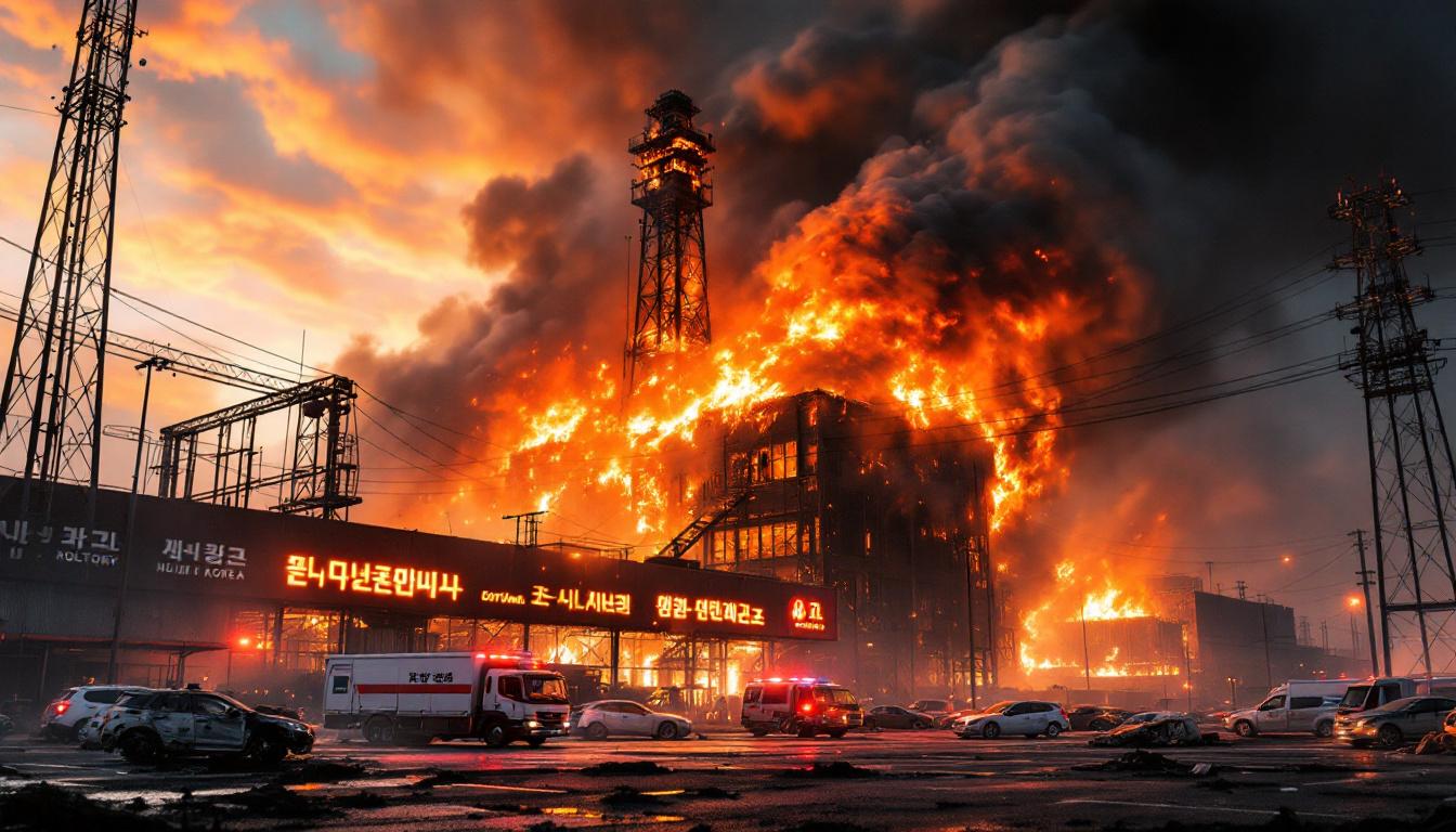 un incendie tragique dans une usine automobile en corée du sud fait dix morts, suscitant une profonde émotion et une enquête en cours.