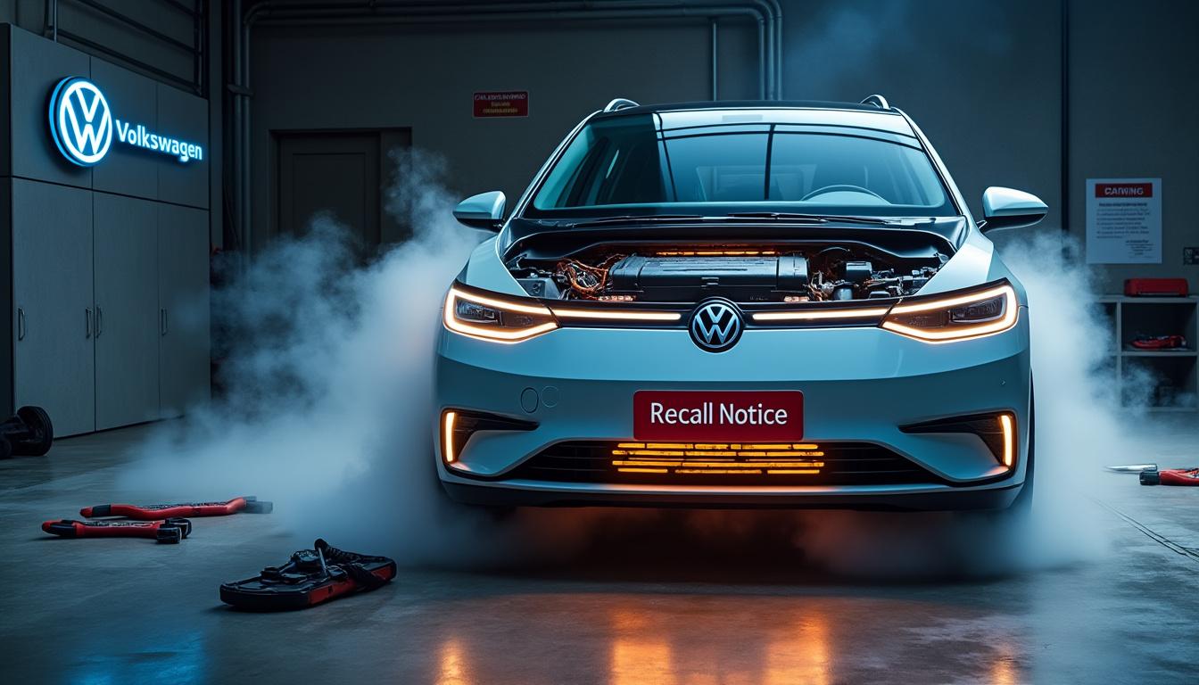 volkswagen annonce un rappel massif de près de 100 000 voitures électriques en raison d'un risque de surchauffe de la batterie, garantissant ainsi la sécurité de ses clients.